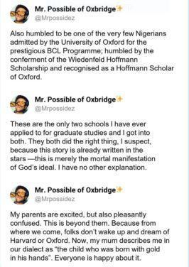 Young Nigerian Bags Harvard and Oxford Scholarships from UNIBEN.