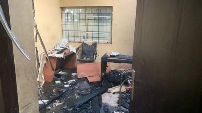Hoodlums Burn INEC Office In Ogun(Photos)